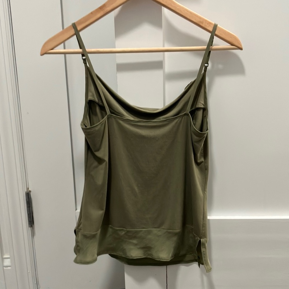 Y2K Vintage Banana Republic Cowl Neck Tank Top with Flower Detail Size XS - Picture 3 of 7